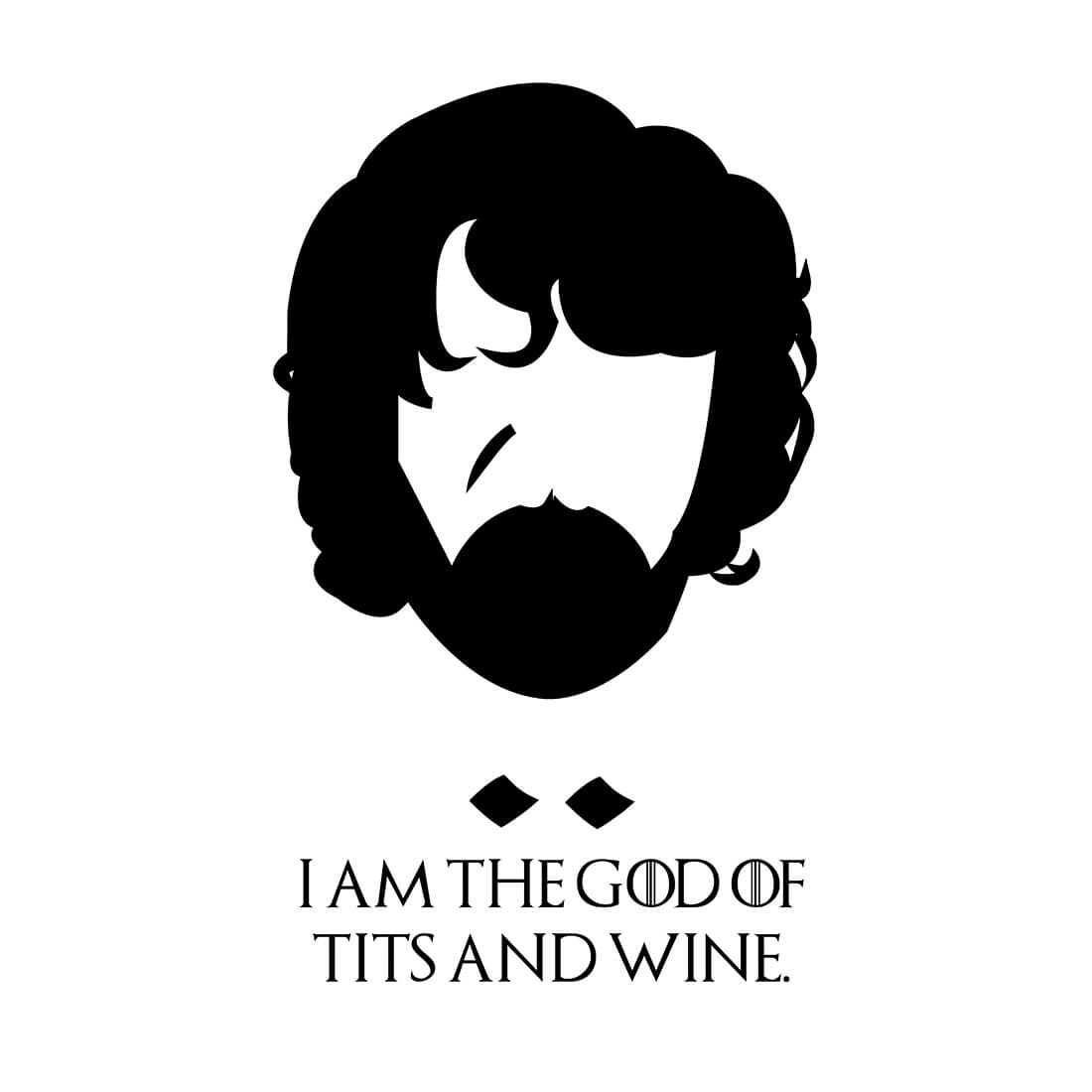 Game of Thrones Black and White Logo - Tyrion Lannister 