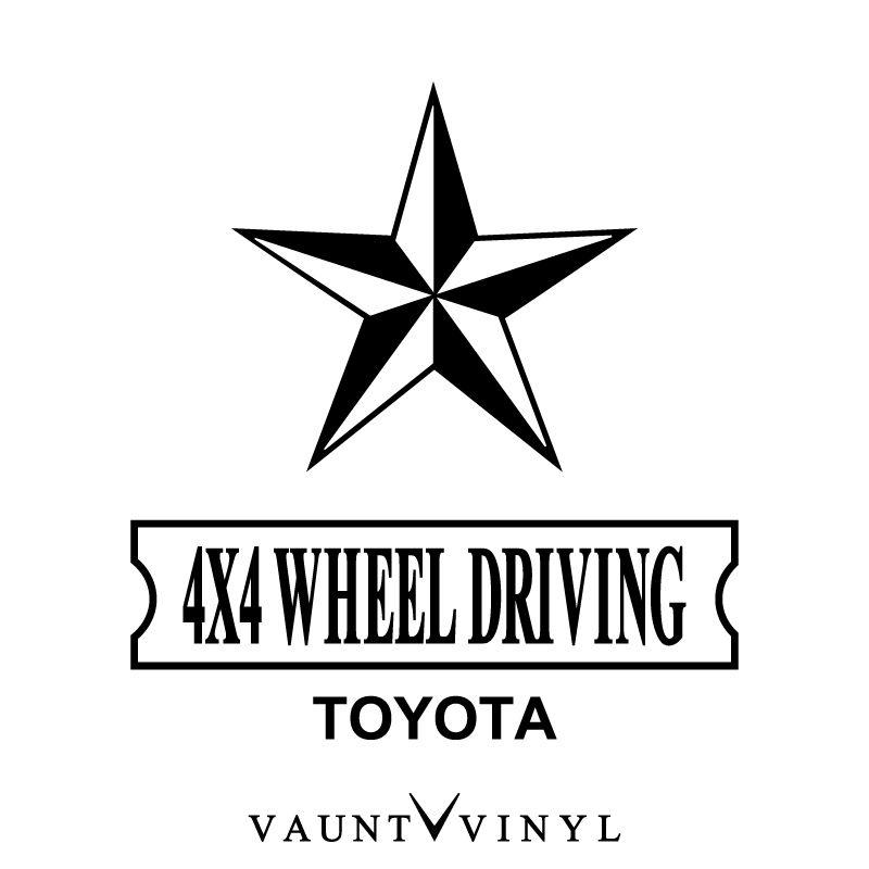 Triangle Toyota Logo - VAUNT VINYL sticker store: 4WD TOYOTA Toyota cutting sticker Toyota ...