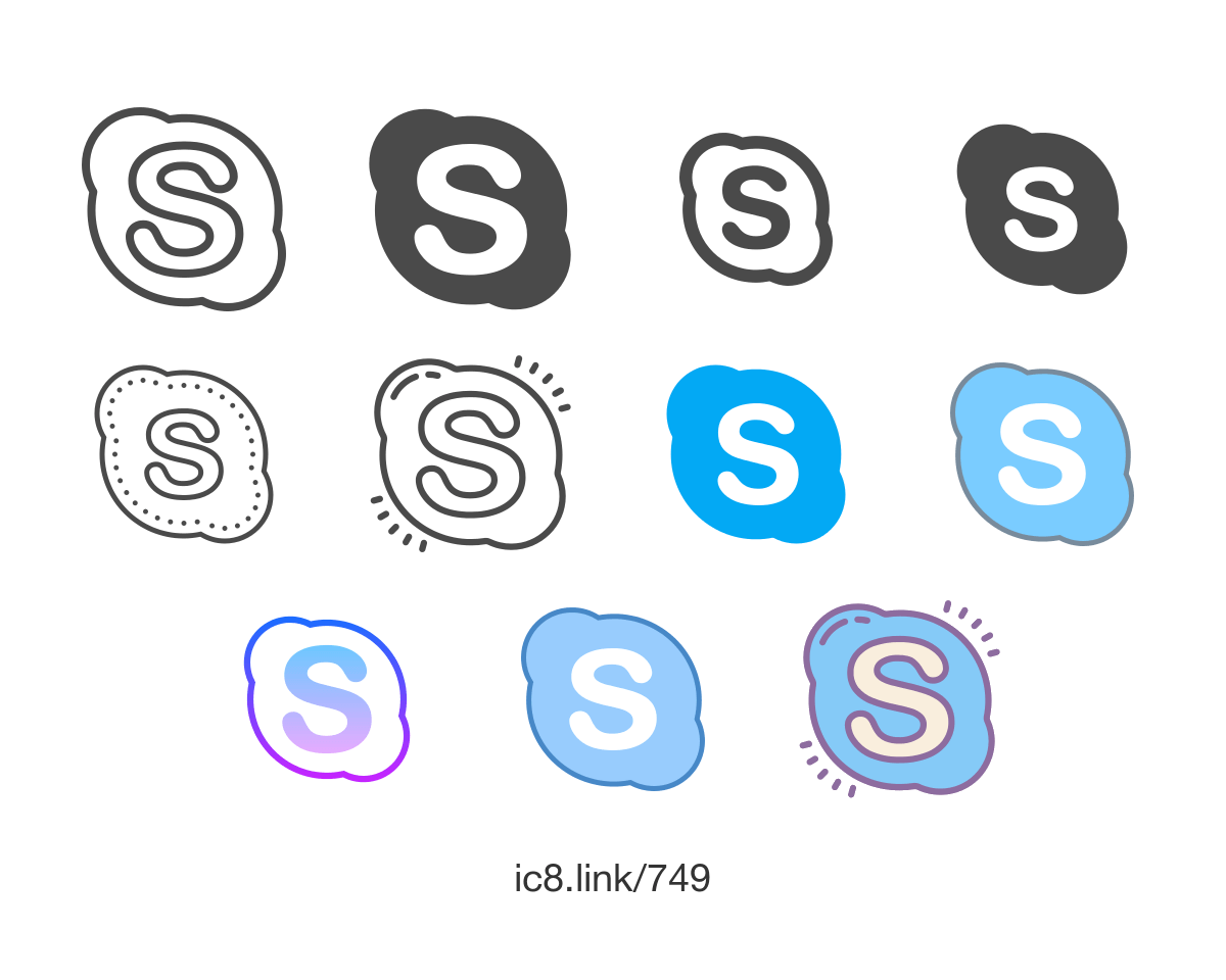 Current Skype Logo - Skype图标 - 免费下载，PNG和矢量