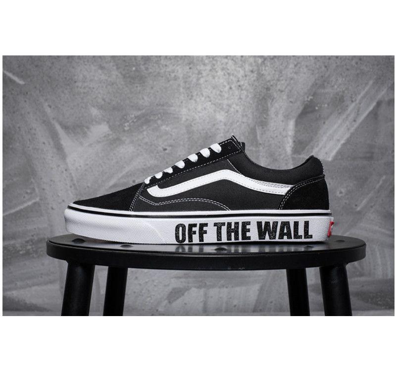vans with off the wall writing