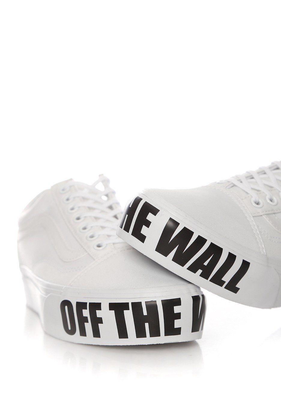 Off the Wall Vans Shoes Logo - Vans Skool Platform Off The Wall Shoes.com UK