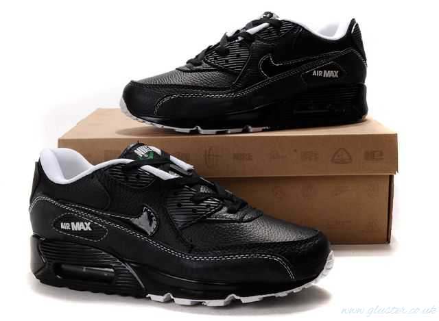 Cute Black and White Nike Logo - Cute Men Nike Air Max 90 Shoes Logo Black White Black - £47.54