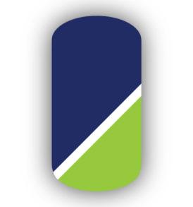 Lime and Blue Logo - Lime Green, Navy Blue & White Nail Art Designs