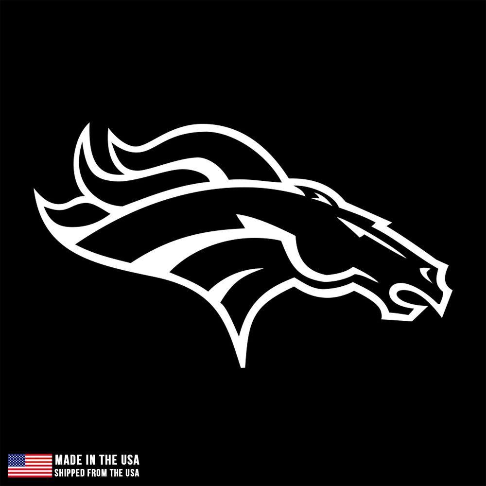 Horse Football Logo - Broncos logo Vinyl Sticker Car Laptop Room window Decal football ...