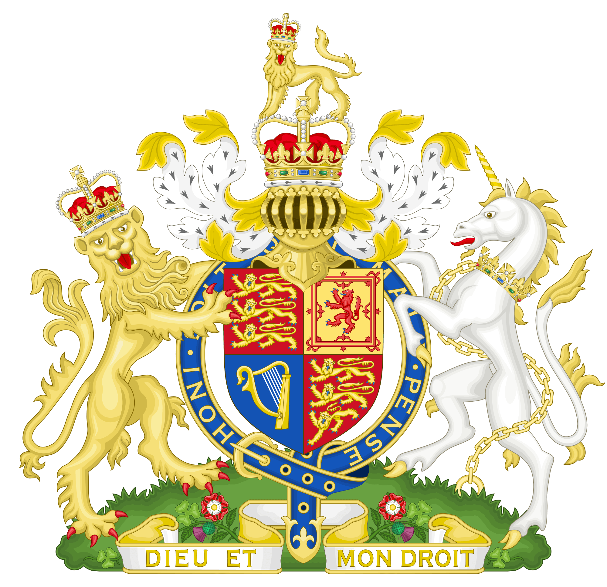 Kingdom of Lions Logo - Royal coat of arms of the United Kingdom