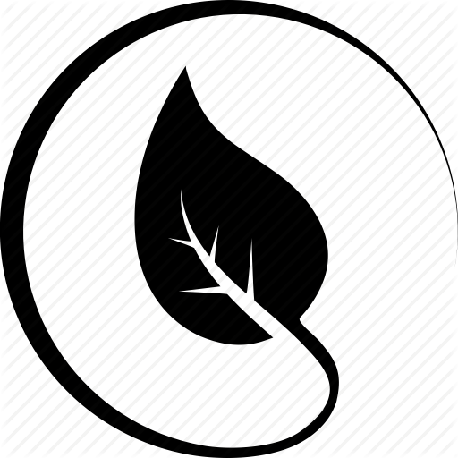Black and White Tree in Circle Logo - Circle, environnement, green, leaf, leaves, nature, tree icon