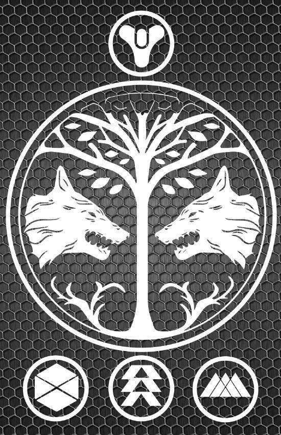 House of Wolves Destiny Logo - Destiny of Wolves Art Print. Tattoo idea's. Destiny