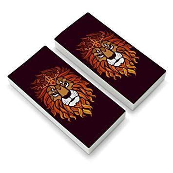 2 Lions and Crown Logo - Lion Religious King Crown Bible Christian Eraser Set of 2: Amazon.co ...