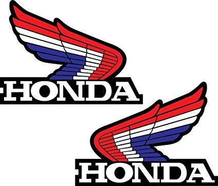 Vintage Honda Logo - Amazon.com: Honda Wings Set of 2 Left & Right Retro Vintage Vinyl ...