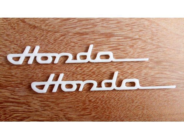 Vintage Honda Logo - Honda Vintage Emblem by TheRobotDragon - Thingiverse