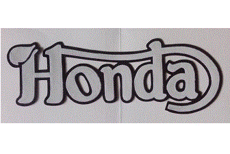 Vintage Honda Logo - Honda logo 14 inch synthetic leather back patch white/black - $18.95 ...