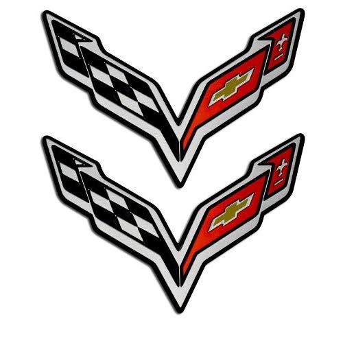 Chevy Corvette Logo - Corvette Emblems and Decals: Amazon.com