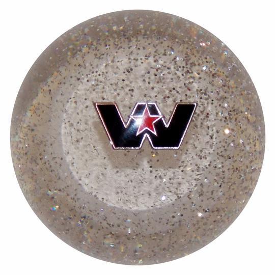 Western Star Logo - Western Star Logo Clear Glitter Shift Knob