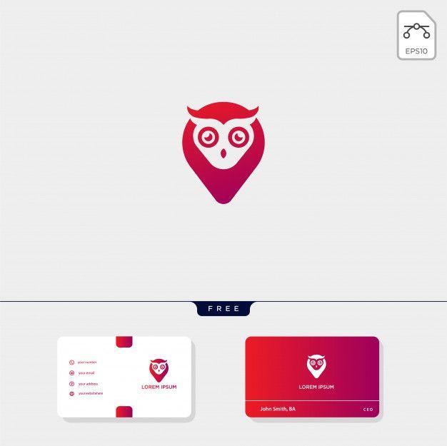 Owl Concept Logo - Owl concept creative logo template and business card template