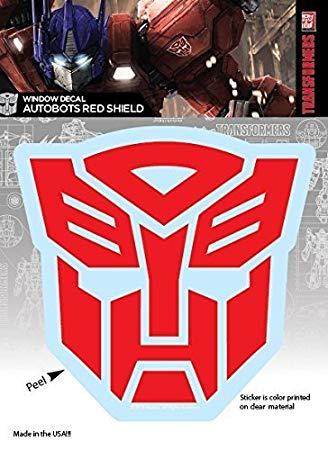 What Car Has a Red Shield Logo - Elephant Gun Transformers Autobots Red Shield Logo Car Window Decal ...