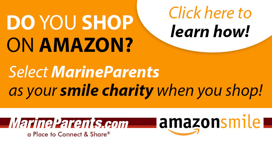 Amazon Smile Charitable Logo - Shop Amazon Smile Program and Choose Marine Parents.com as your Charity