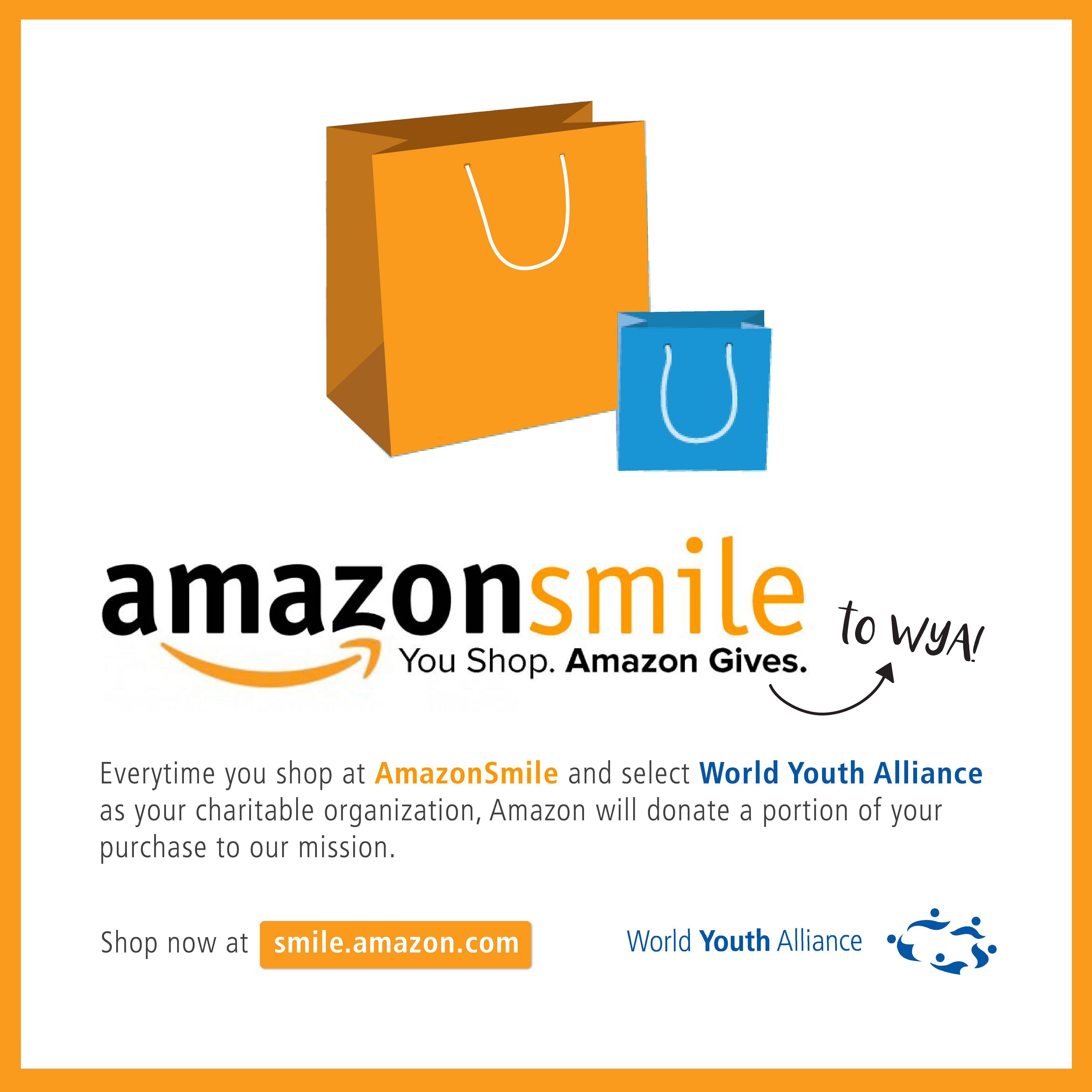 Amazon Smile Foundation Logo - World Youth Alliance | Donate to WYA Foundation each time you shop ...