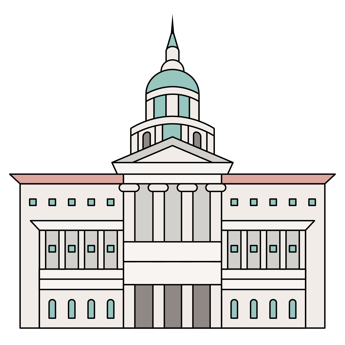Supreme Court Building Logo - Angus Marian - UKSLSS Logo