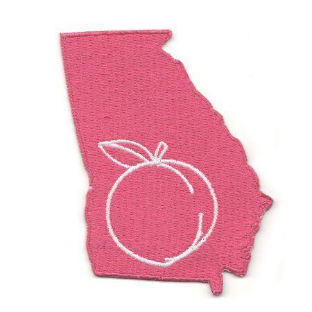 Peach State Logo - Georgia Peach State Logo Iron On Patch - Walmart.com
