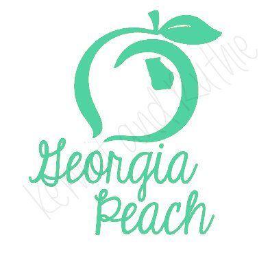 State of Georgia Peach Logo - Georgia Peach State Pride Clipart