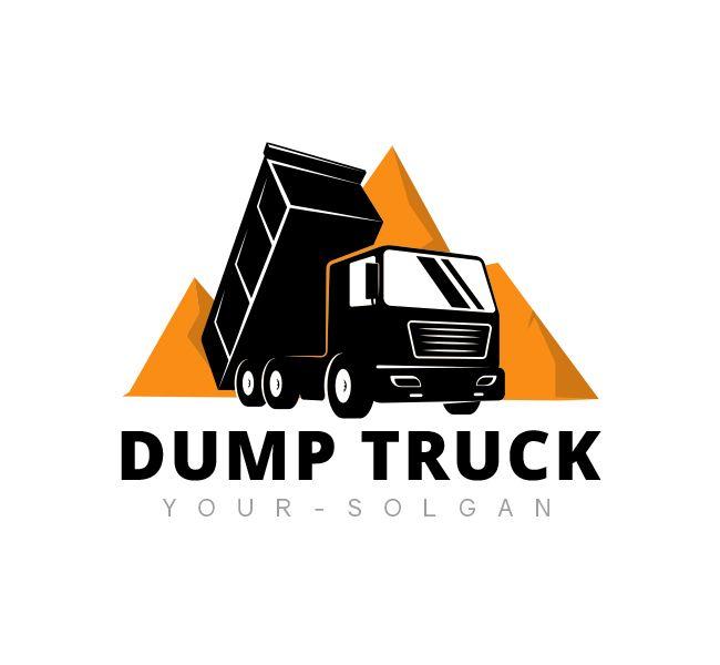 Truck Logo - Heavy Dump Truck Logo & Business Card Template