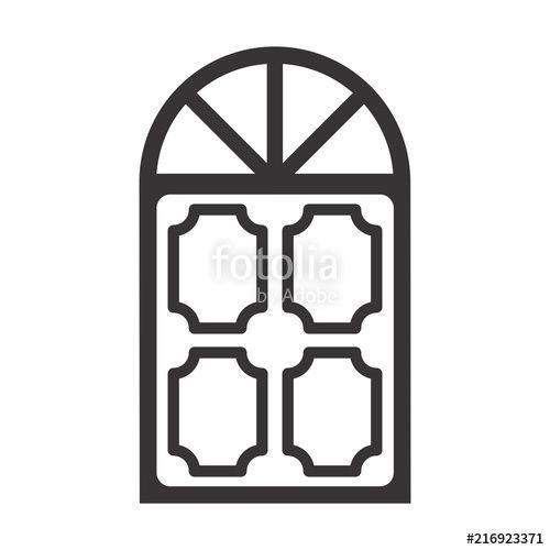 House Window Logo - window logo. house icon. building symbol. vector eps 08.