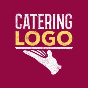 Catering Logo - Placeit Logo Maker with Serving Tray Icon