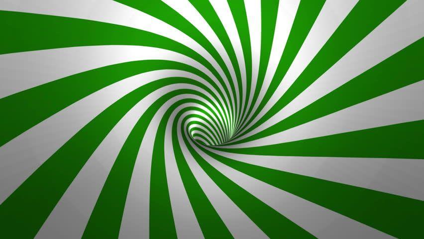 Green and White Spiral Logo - Hypnotic Spiral