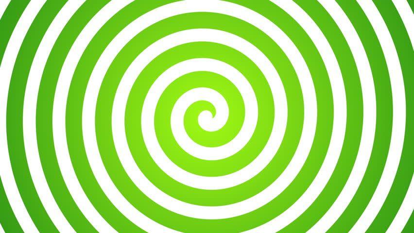 Green and White Spiral Logo - White Hypnotic Spiral Rotates On Stock Footage Video (100% Royalty ...