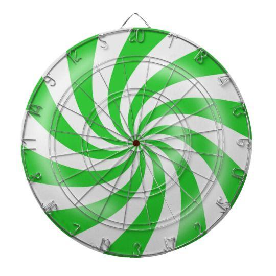 Green and White Spiral Logo - Green & White Spiral Design Dart Board