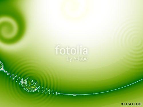 Green and White Spiral Logo - Beautiful green background with white spiral on the right.
