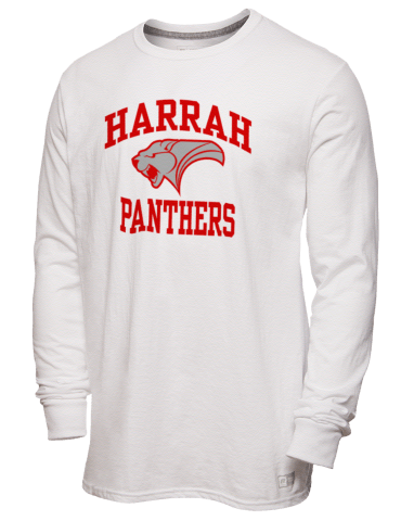 Harrah Panther Logo - Harrah Elementary School Panthers Russell Athletic Men's Long Sleeve ...