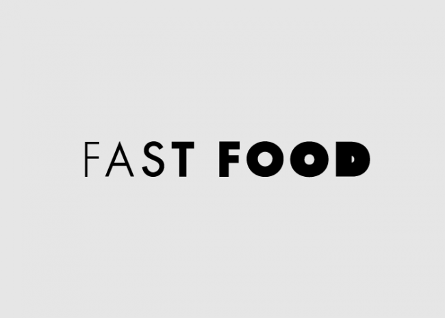 Facebook Word Logo - fastfood 650x464 Word as Image | A Project by Ji Lee (Facebook ...