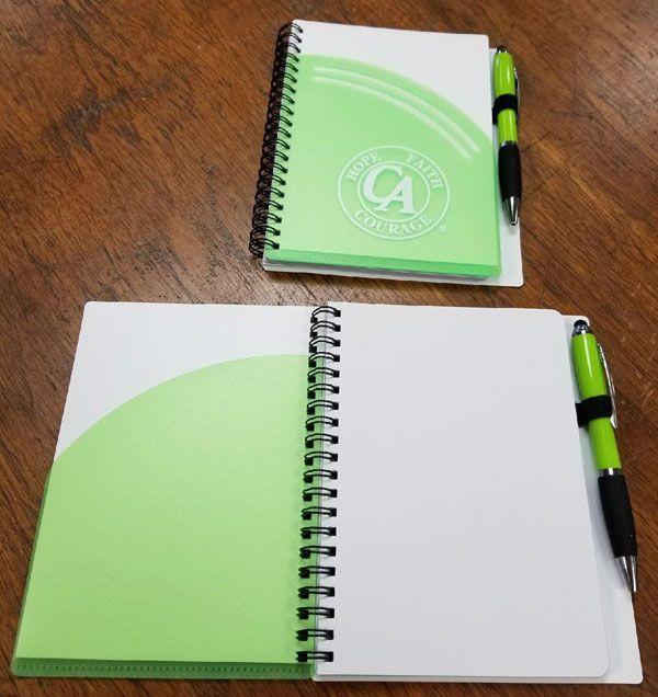 Green and White Spiral Logo - Cocaine Anonymous World Services Green/White CA Logo Journal with Pen