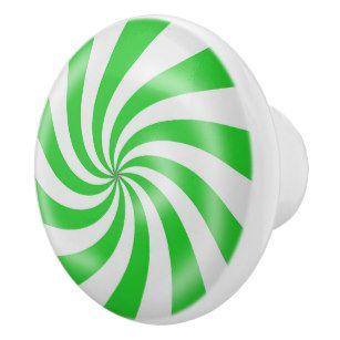 Green and White Spiral Logo - Spiral Knobs & Pulls | Zazzle