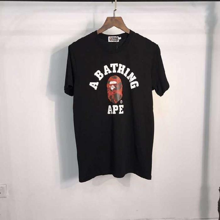Red BAPE Head Logo - Online Bape Red Ape Head A Bathing Ape Black T Shirt Beautiful Hot