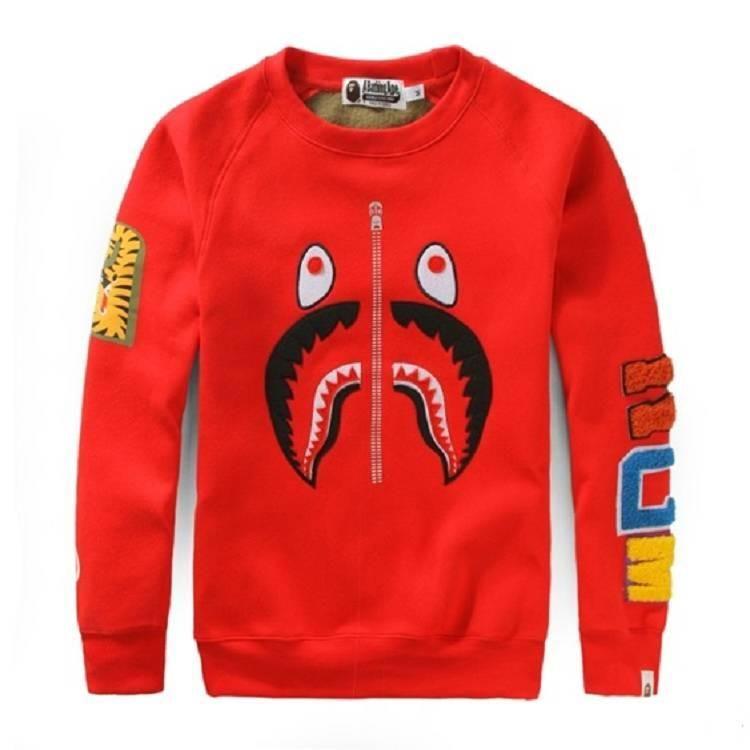Red BAPE Head Logo - Affordable Bape Shark Head Red and Camo Sweatshirt on Sale, Buy