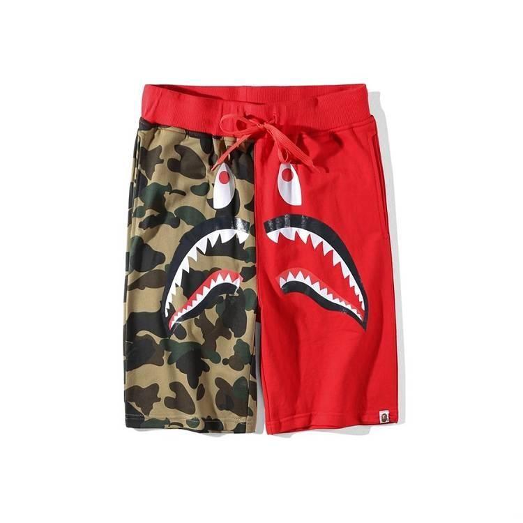 Red BAPE Head Logo - Cheap BAPE Shark Head Camo Red Shorts and Sweatshirts Online