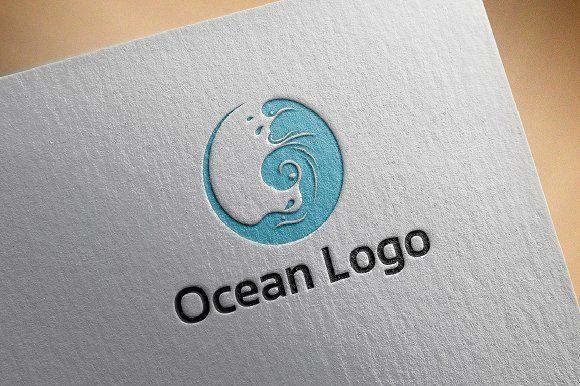 Ocean Logo - Circle Wave Ocean Water Isolated Logo Templates Creative Market