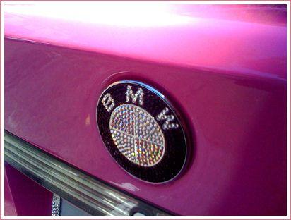 Purple BMW Logo - Pink BMW Crystal Logo