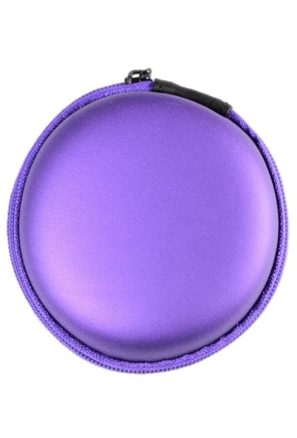 Purple BMW Logo - Exclusive Purple PVC Material HEADPHONE EARPHONE POUCH With BMW Logo
