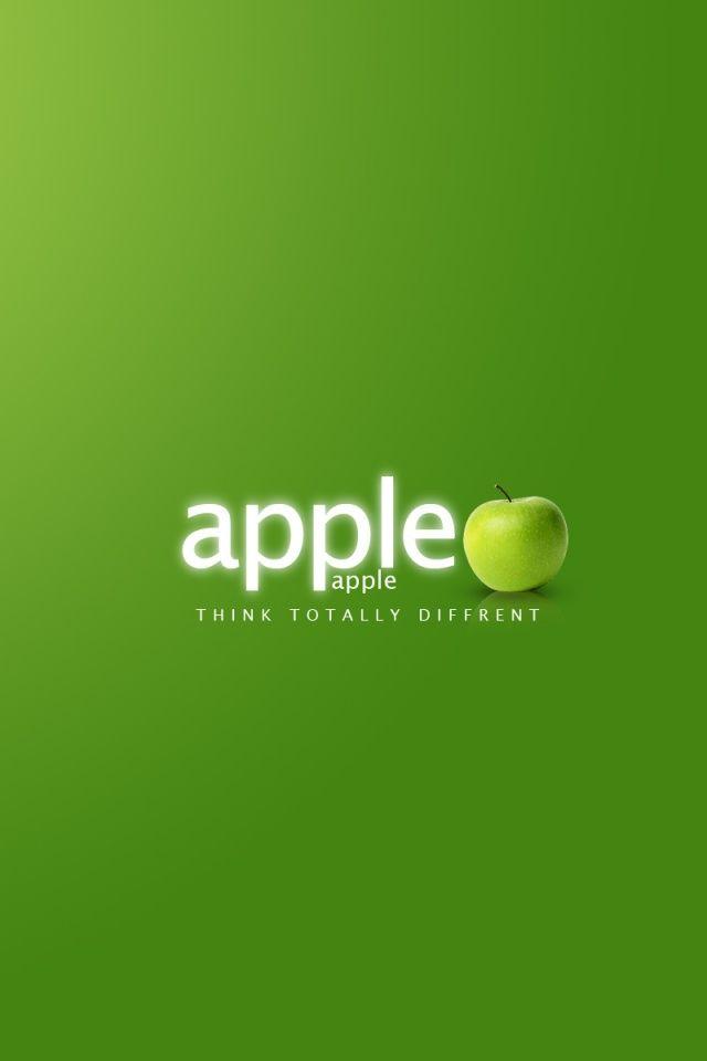 Green iPhone Logo - 640x960 Green Apple logo Iphone 4 wallpaper