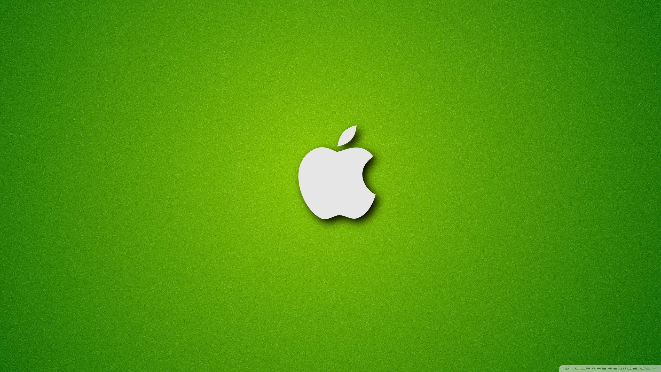 Green iPhone Logo - Apple Logo on Noisy Green Background ❤ 4K HD Desktop Wallpaper for ...