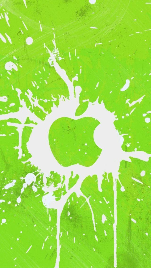 Green iPhone Logo - Wallpaper-Apple-Logo-green | iphone 5 addons