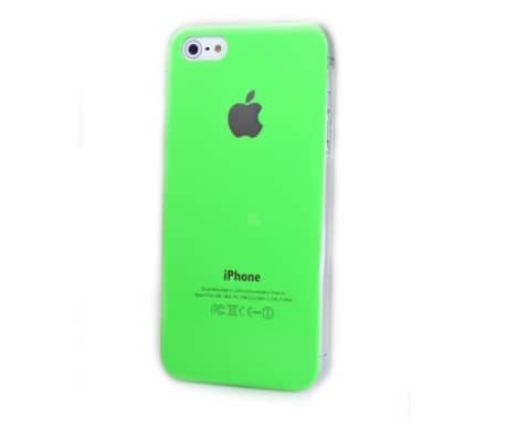 Green iPhone Logo - iPhone 5 Hard Plastic Cover Back Case with Apple Logo