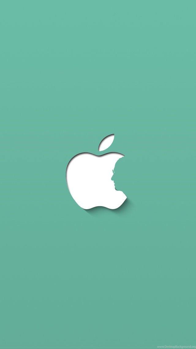 Green iPhone Logo - Steve Jobs Apple Logo Green iPhone 5 Wallpaper / IPod Wallpaper HD