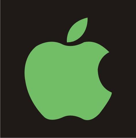 Green iPhone Logo - apple luminous stickers Apple mobile phone noctilucent stick iphone ...