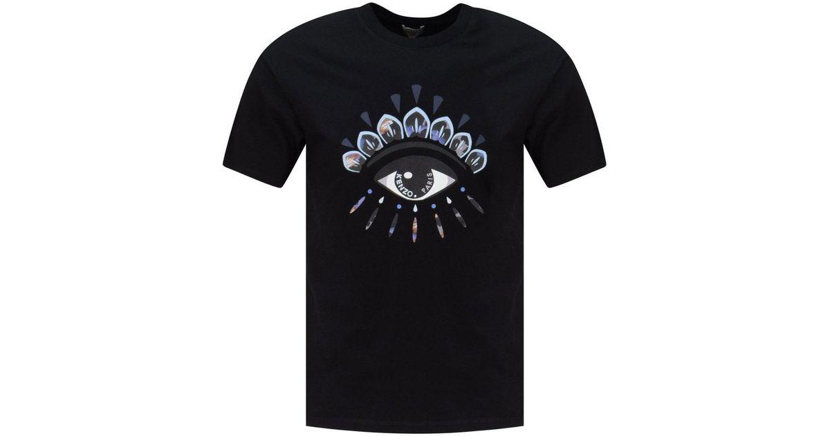 Black Eye Logo - KENZO Black Eye Logo T Shirt In Black For Men