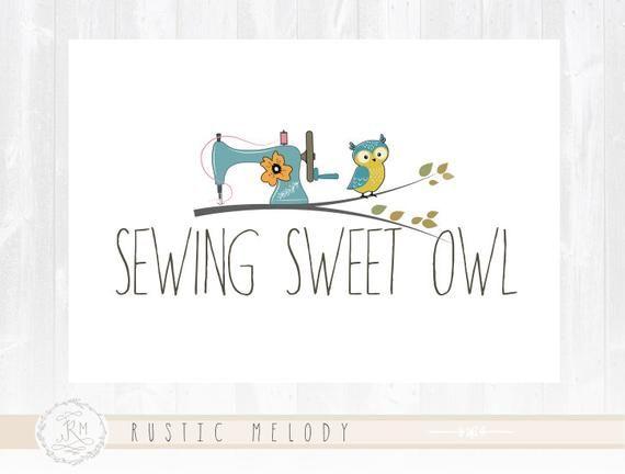 Owl Fashion Logo - Sewing Logo Owl Logo Design Sewing Machine Logo Fashion Logo | Etsy