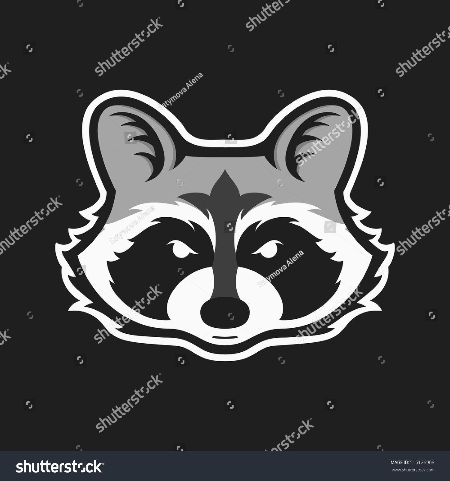 Raccoon Sports Logo - Raccoons head logo for sport club or team. Animal mascot logotype ...